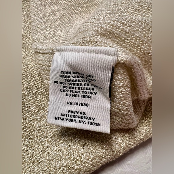 Ruby Rd. Gold and Cream Ombre Sweater Set - Picture 14 of 14